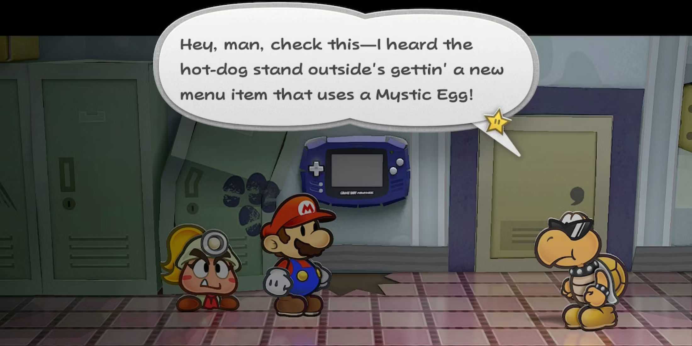 Paper Mario The Thousand-Year Door - KP Koopa conta a Mario sobre Mystic Egg em Glitzville