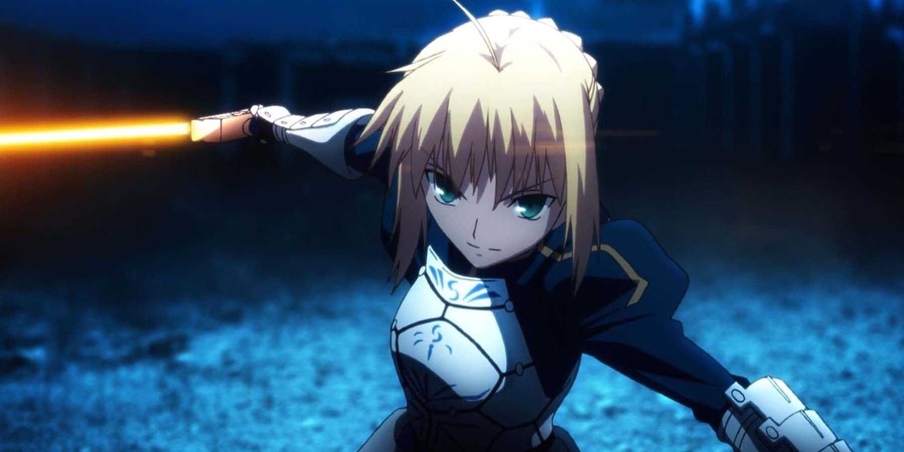 Fate Zero anime Sabre em batalha