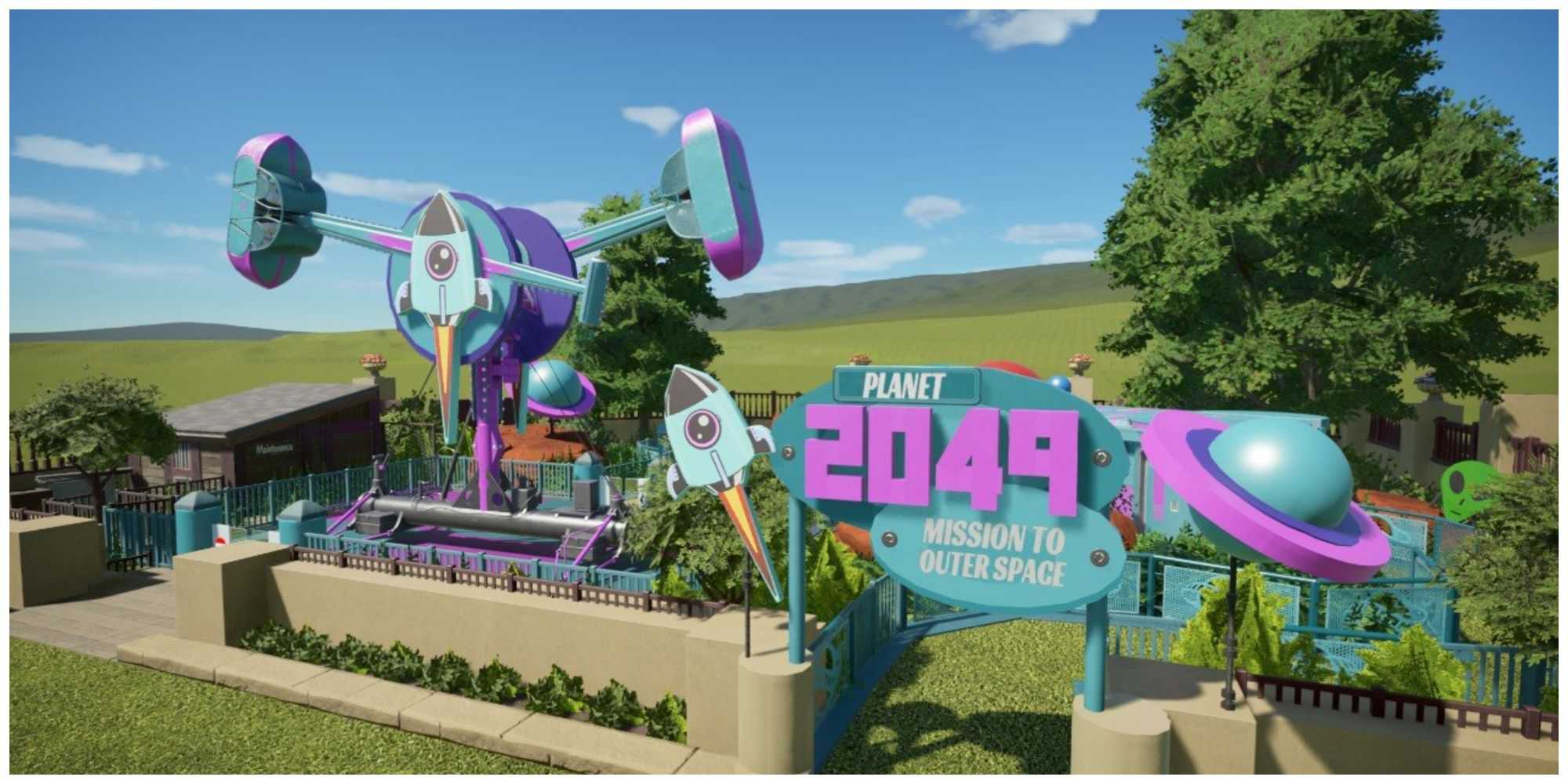 Tema de ficção científica do Planet Coaster