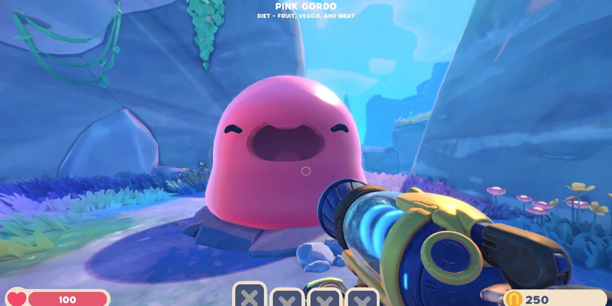 Pink Gordo Slime from Slime Rancher 2 in the wild