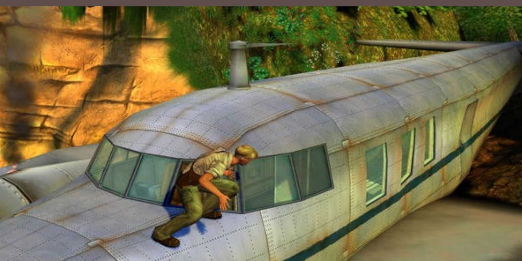 Broken Sword 3 - George climbing the crashed plane