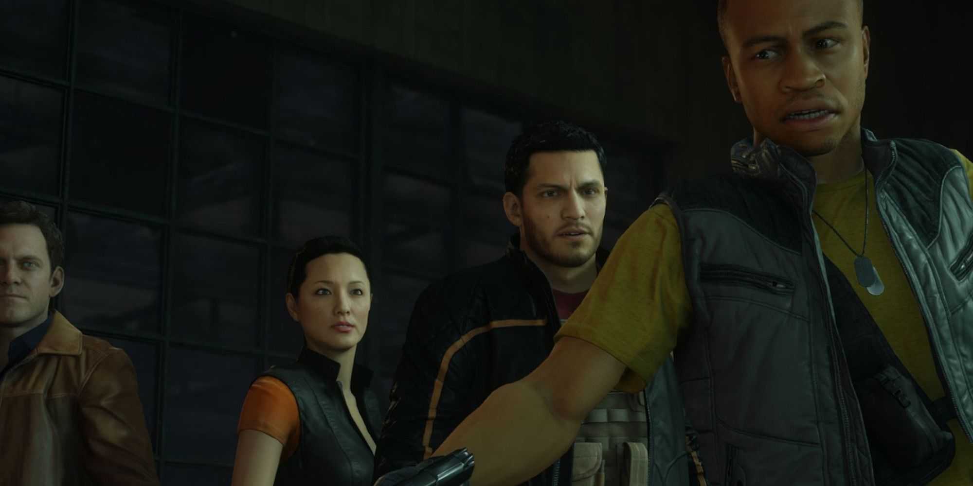 A cutscene featuring characters in Battlefield Hardline