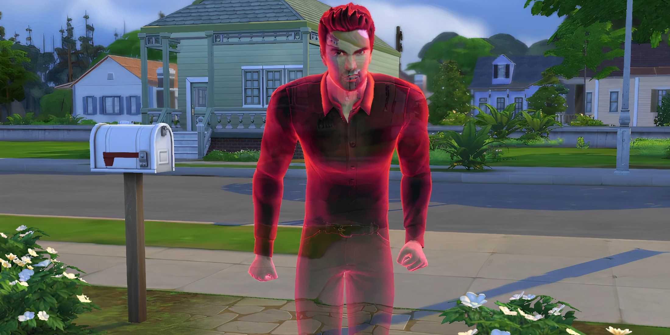 the sims 4 red angry ghost