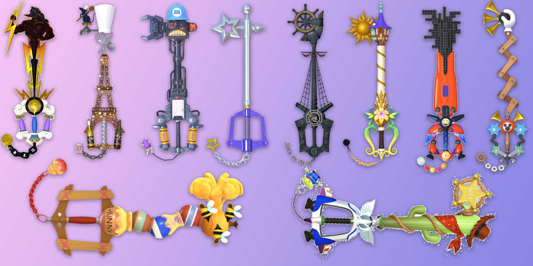 kingdom hearts 3 all keyblades