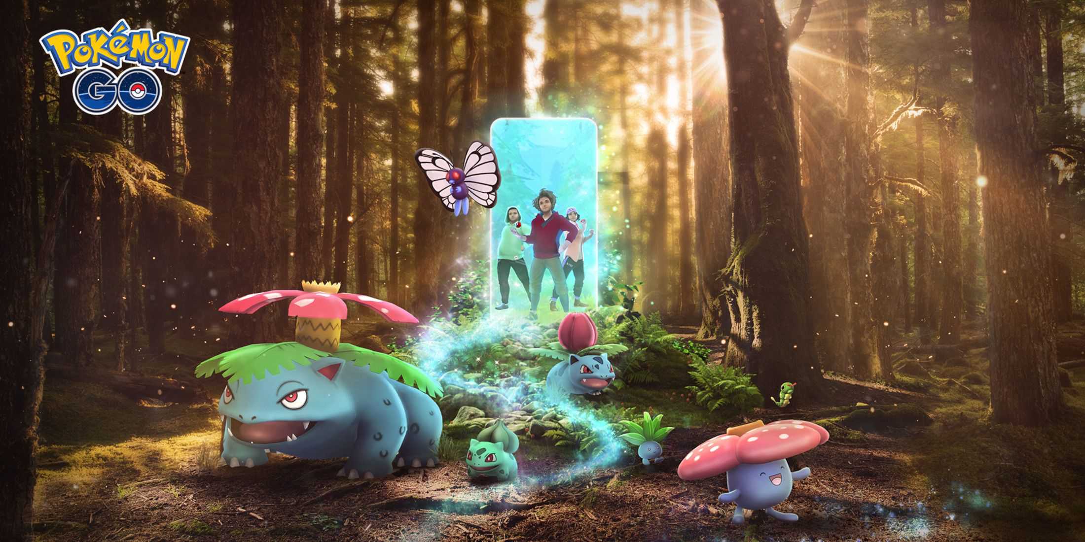 pokemon go exploring the woods