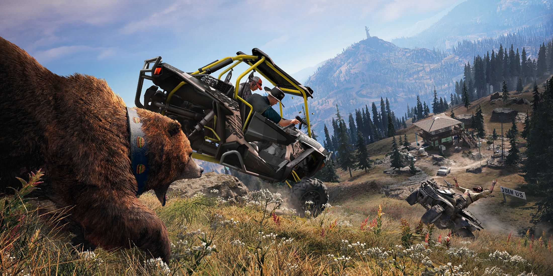 An image of Cheeseburger the bear from Far Cry 5