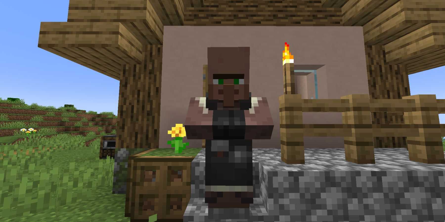 Minecraft Mason na frente da casa