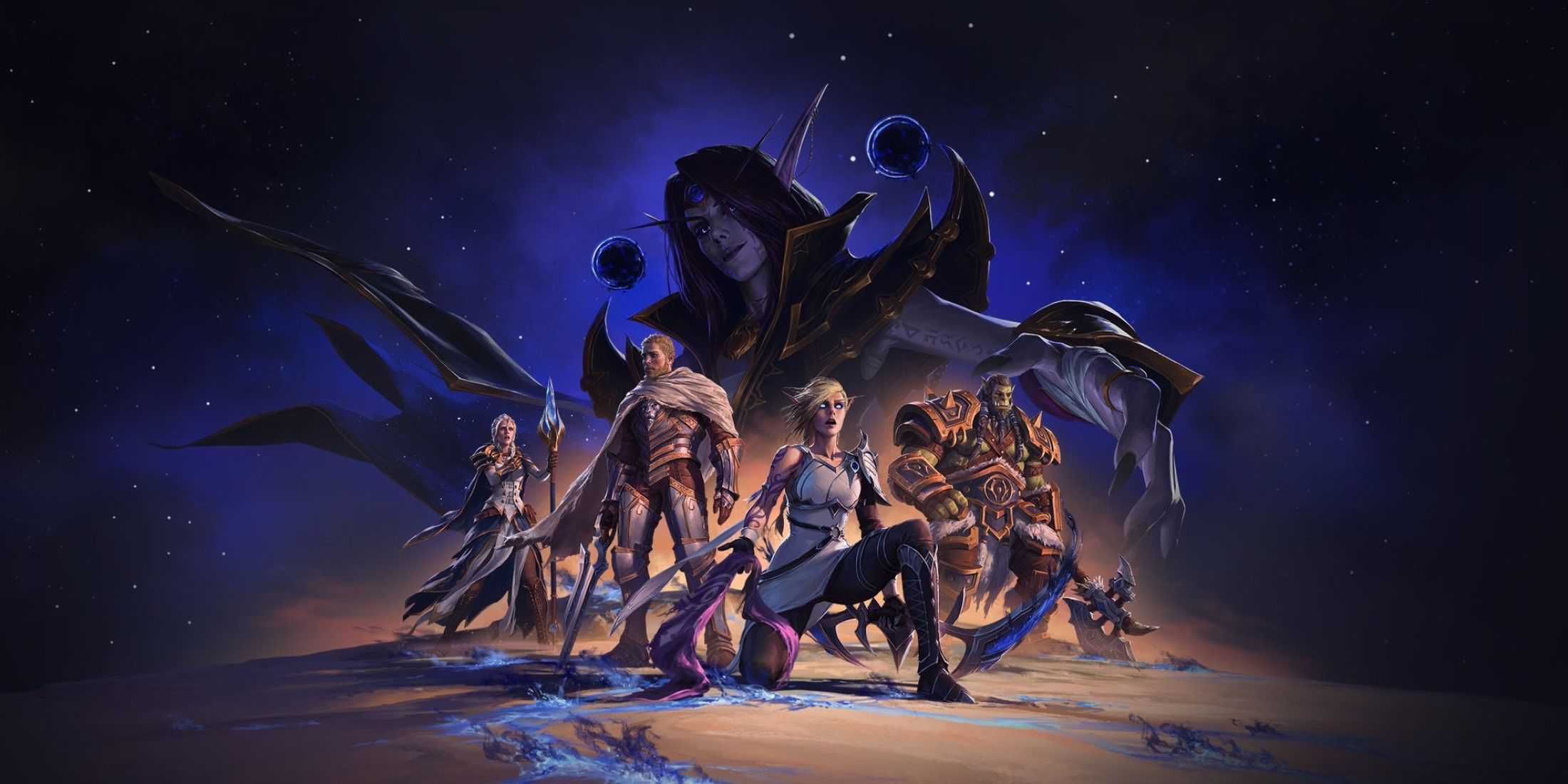 wow the war within key art xal'atath jaina anduin alleria thrall