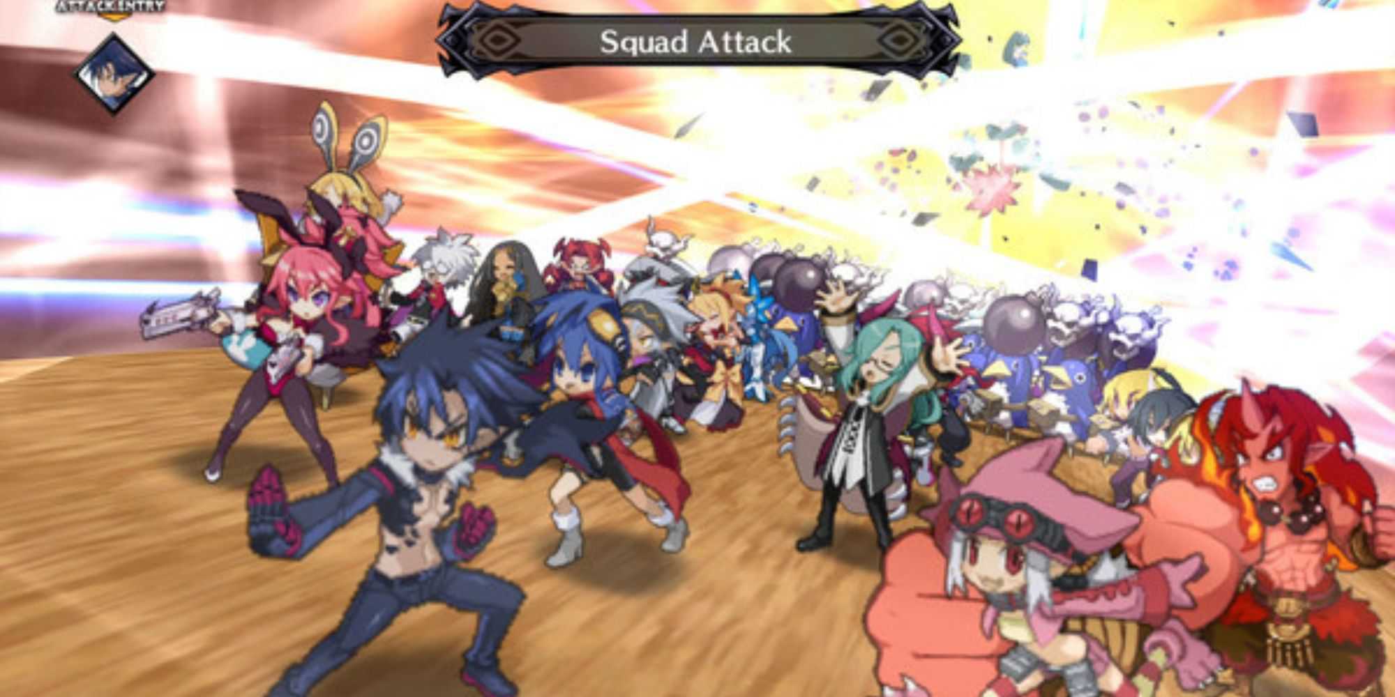 ataque de esquadrão em Disgaea 5 Complete