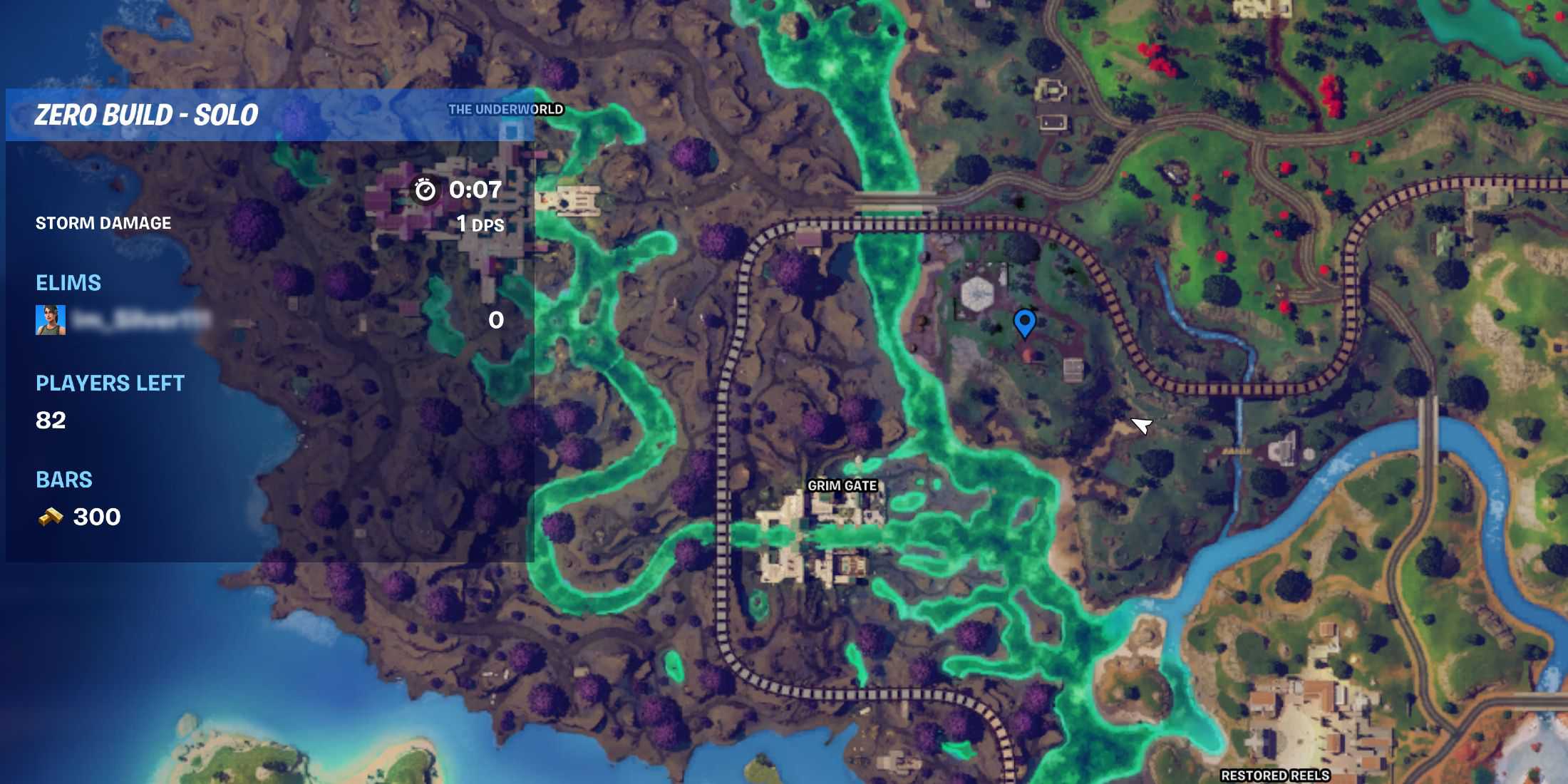 Screenshot showcasing where to find the Iron Man NPC in Fortnite 