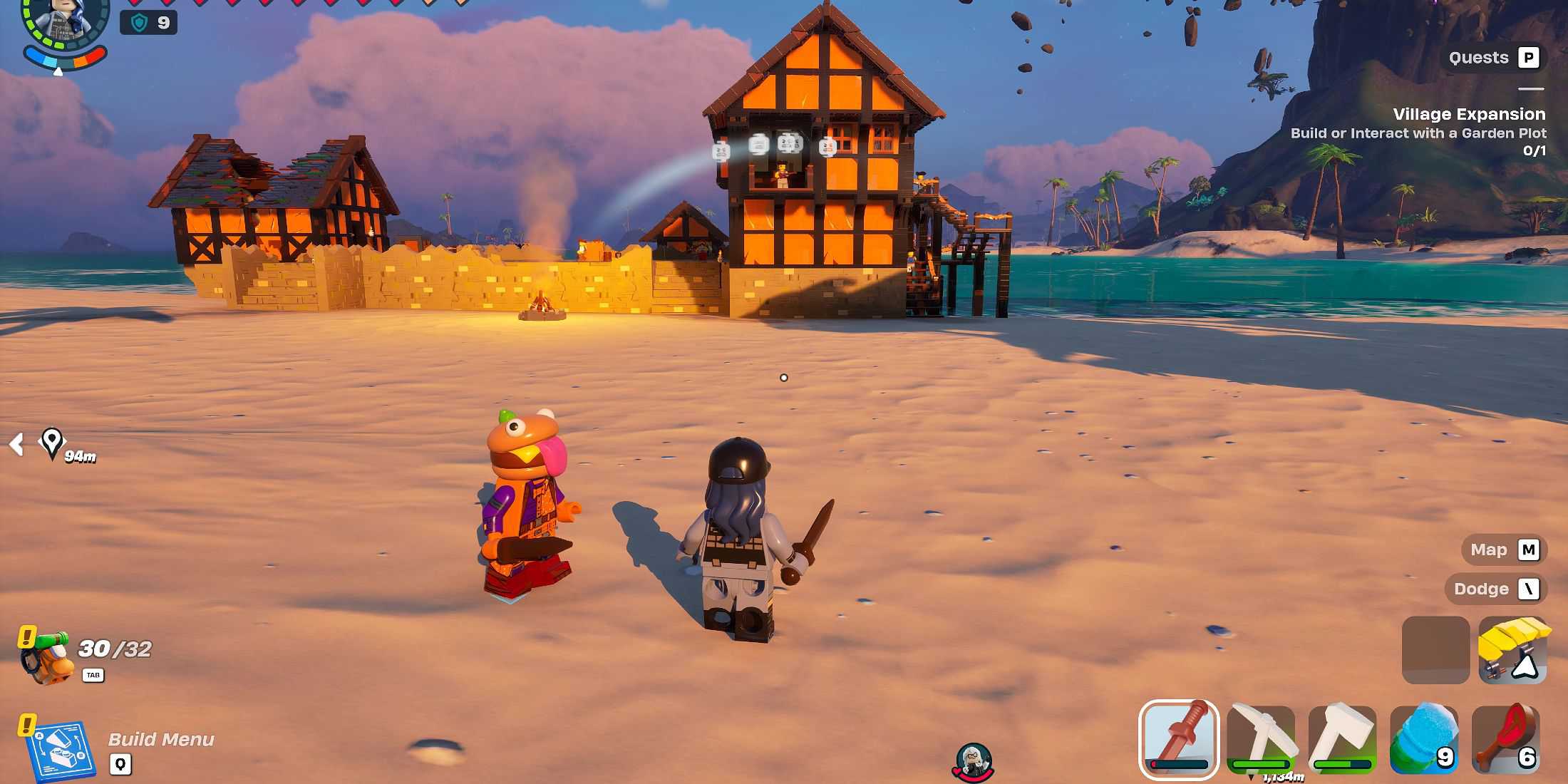 Captura de tela mostrando onde encontrar cidades piratas em LEGO Fortnite