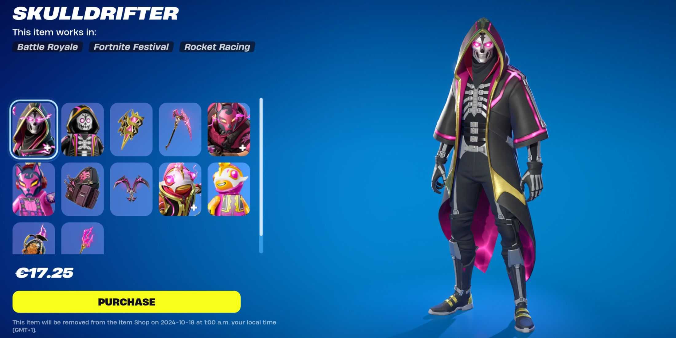 infinite drift pack items fortnite