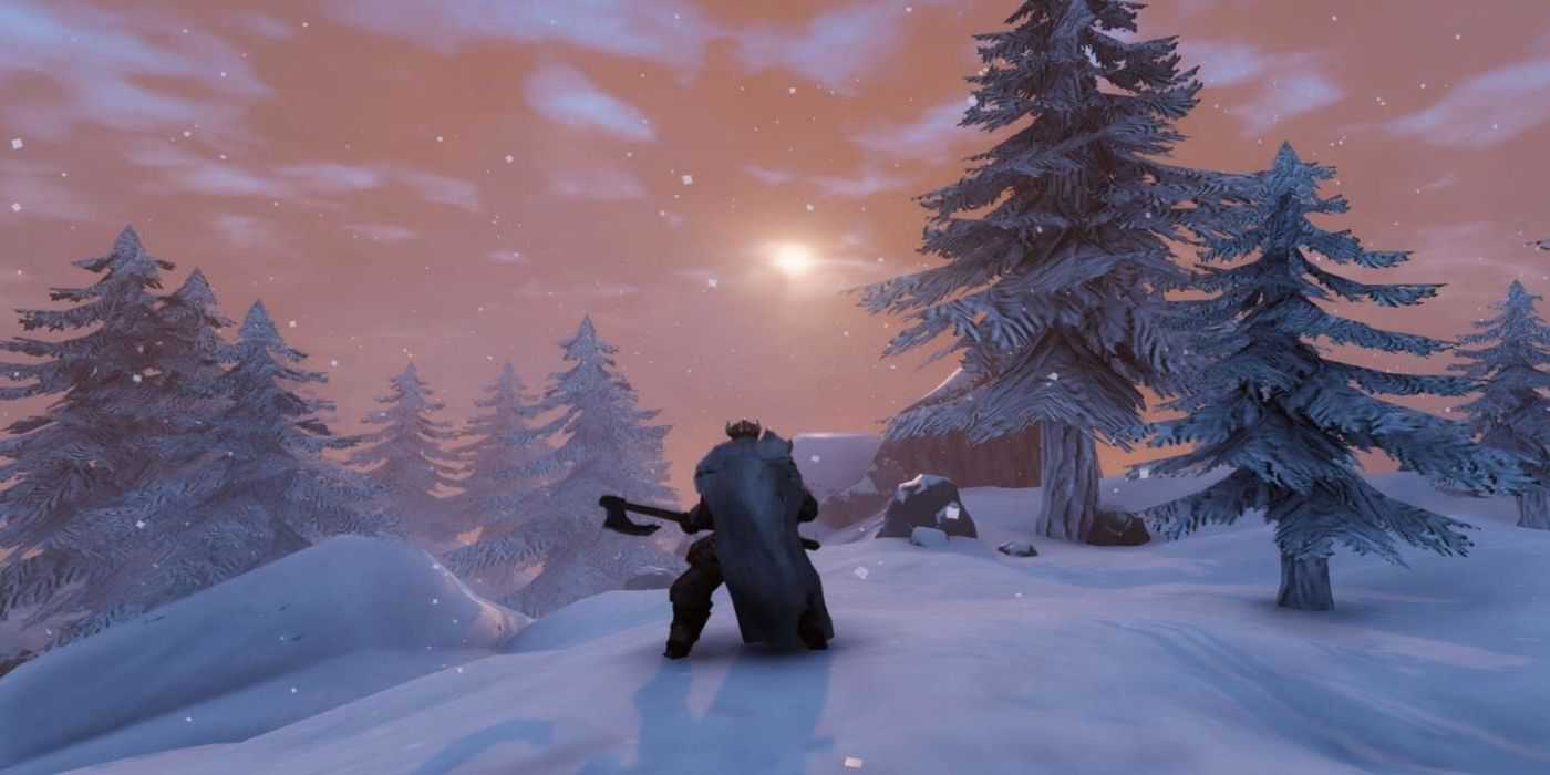 valheim viking in the snow screenshot