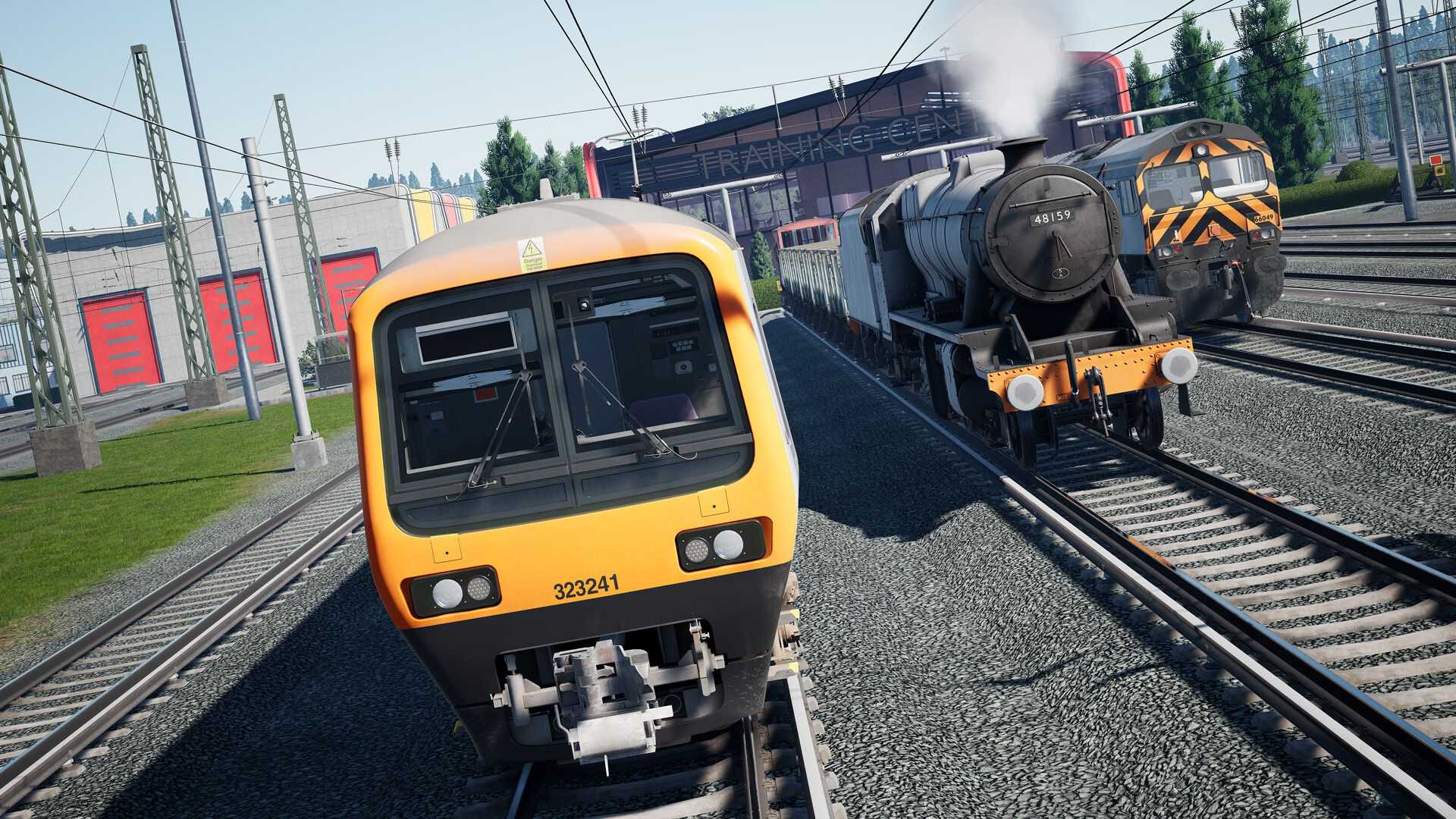 Train Sim World 4 Steam screenshot 3 yellow train next to locomotive