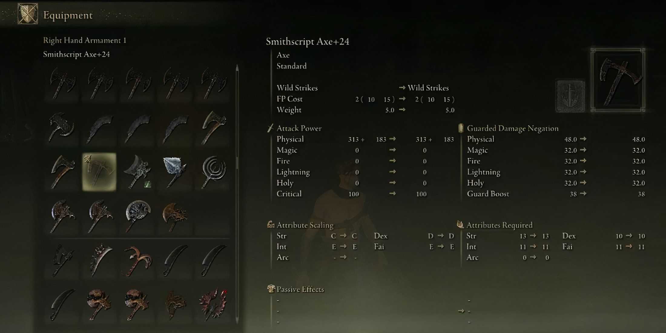 Elden Ring Shadow of the erdtree DLC Weapons Smithscript axe