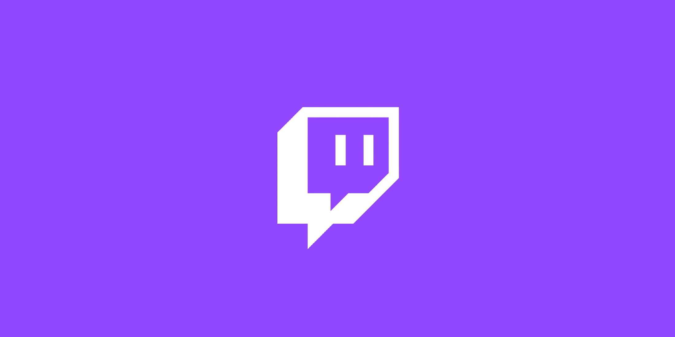 The Twitch logo in white set against a purple background