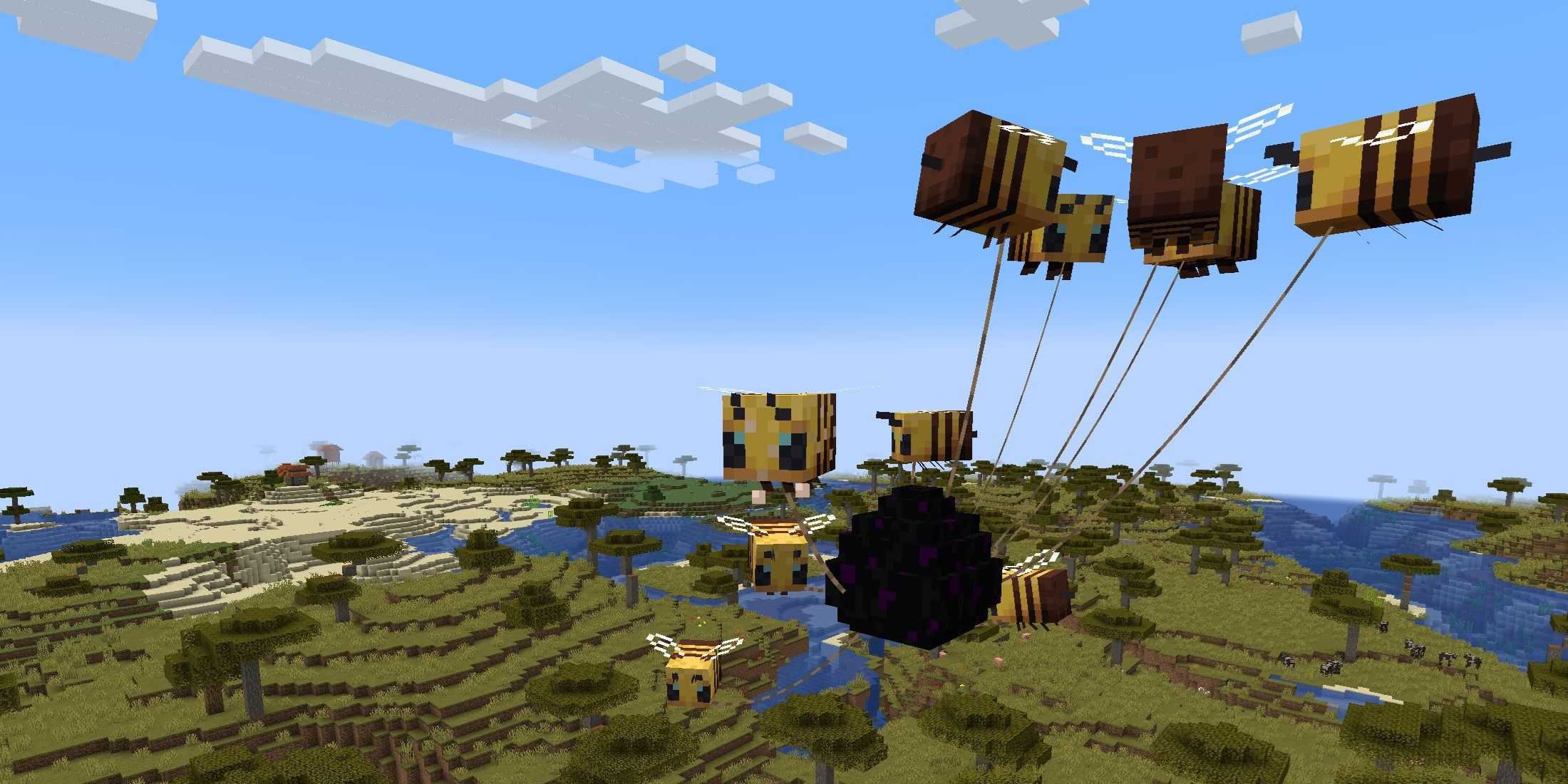 Minecraft Bees Carrying Egg