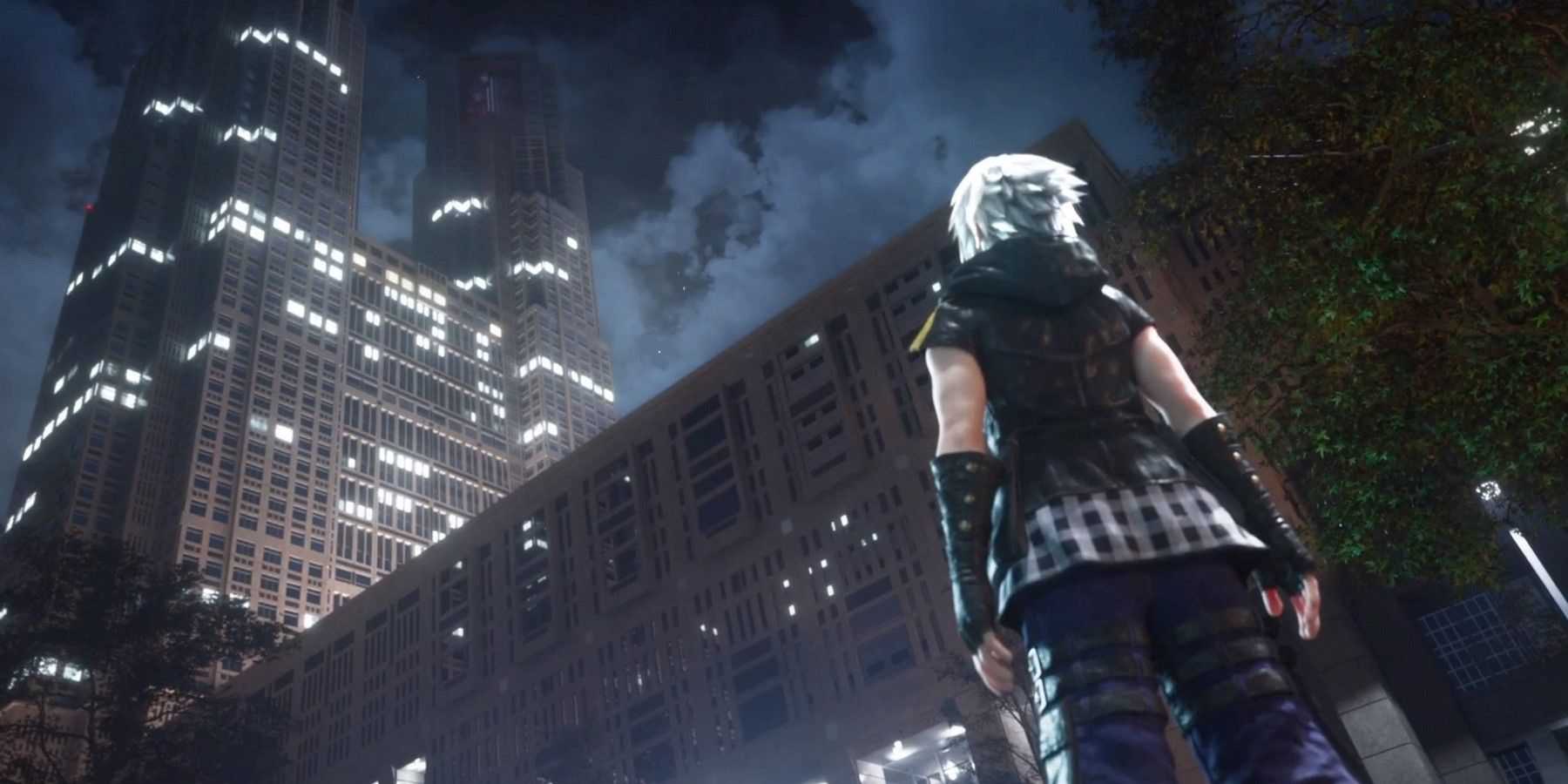 KH3 Riku Looking at Quadratum Building