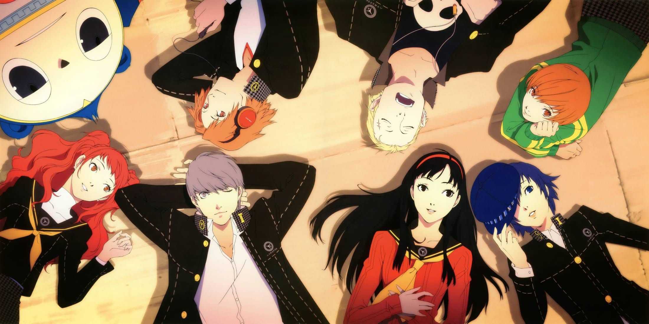 The party members of Persona 4's Investigation Team relaxing