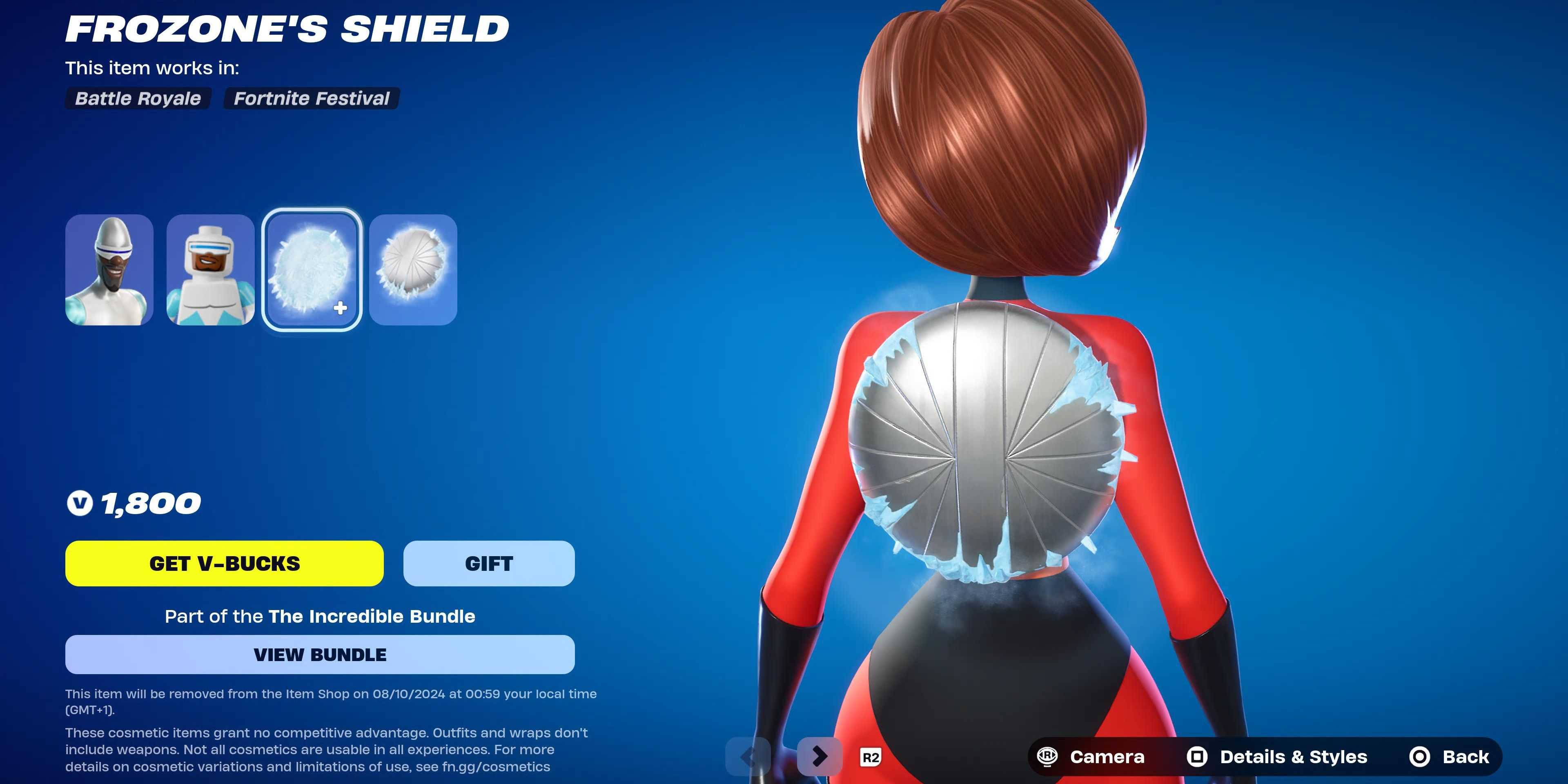 frozone shield back bling