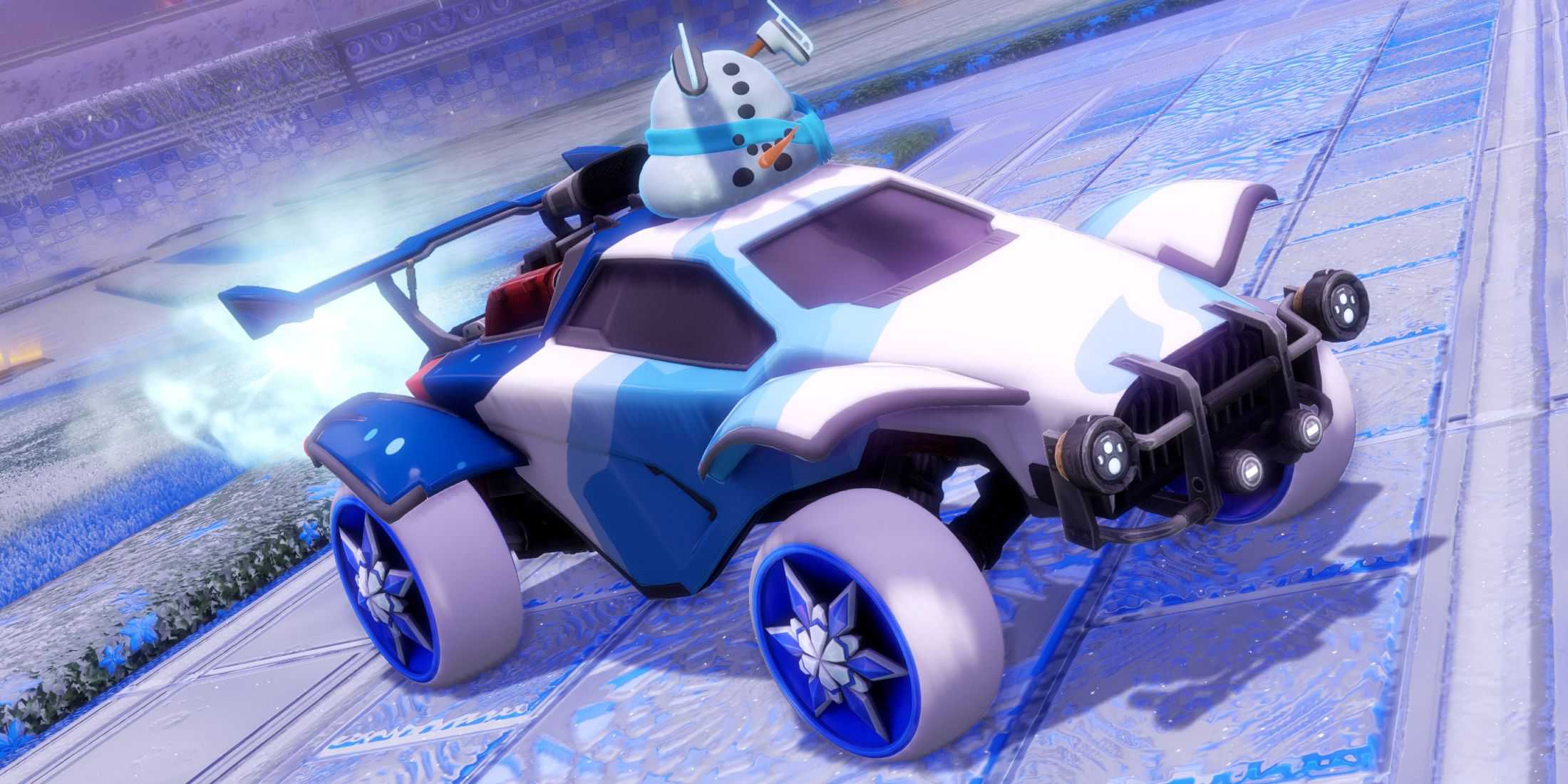 Promotional image showcasing Frosty Fest in Rocket League