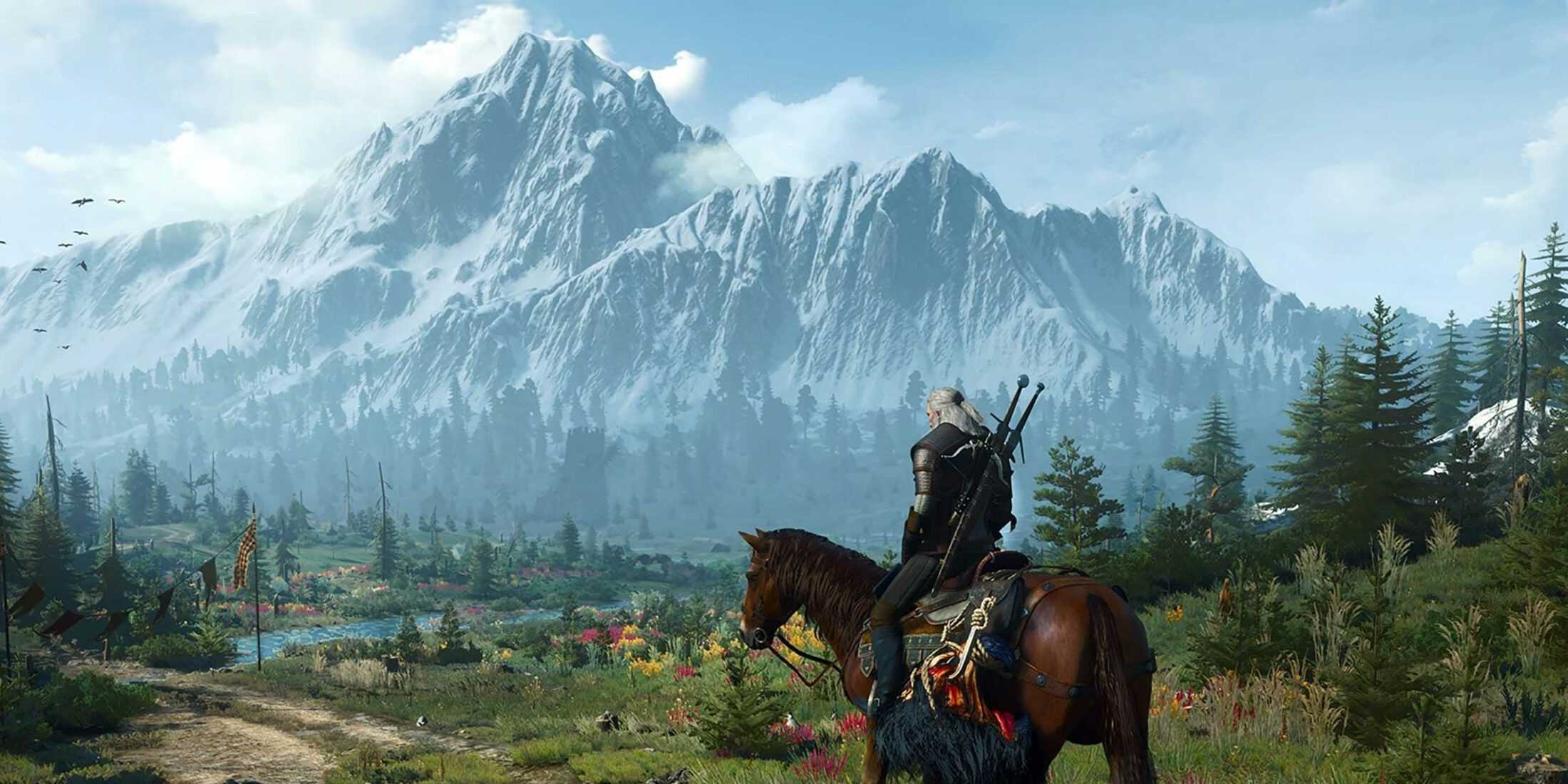 the witcher 3 geralt riding roach