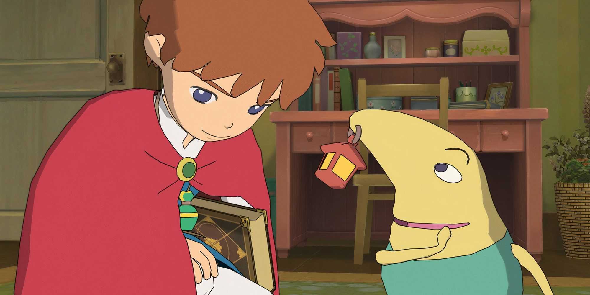 Oliver and Mr. Drippy in Ni No Kuni Wrath of the White Witch