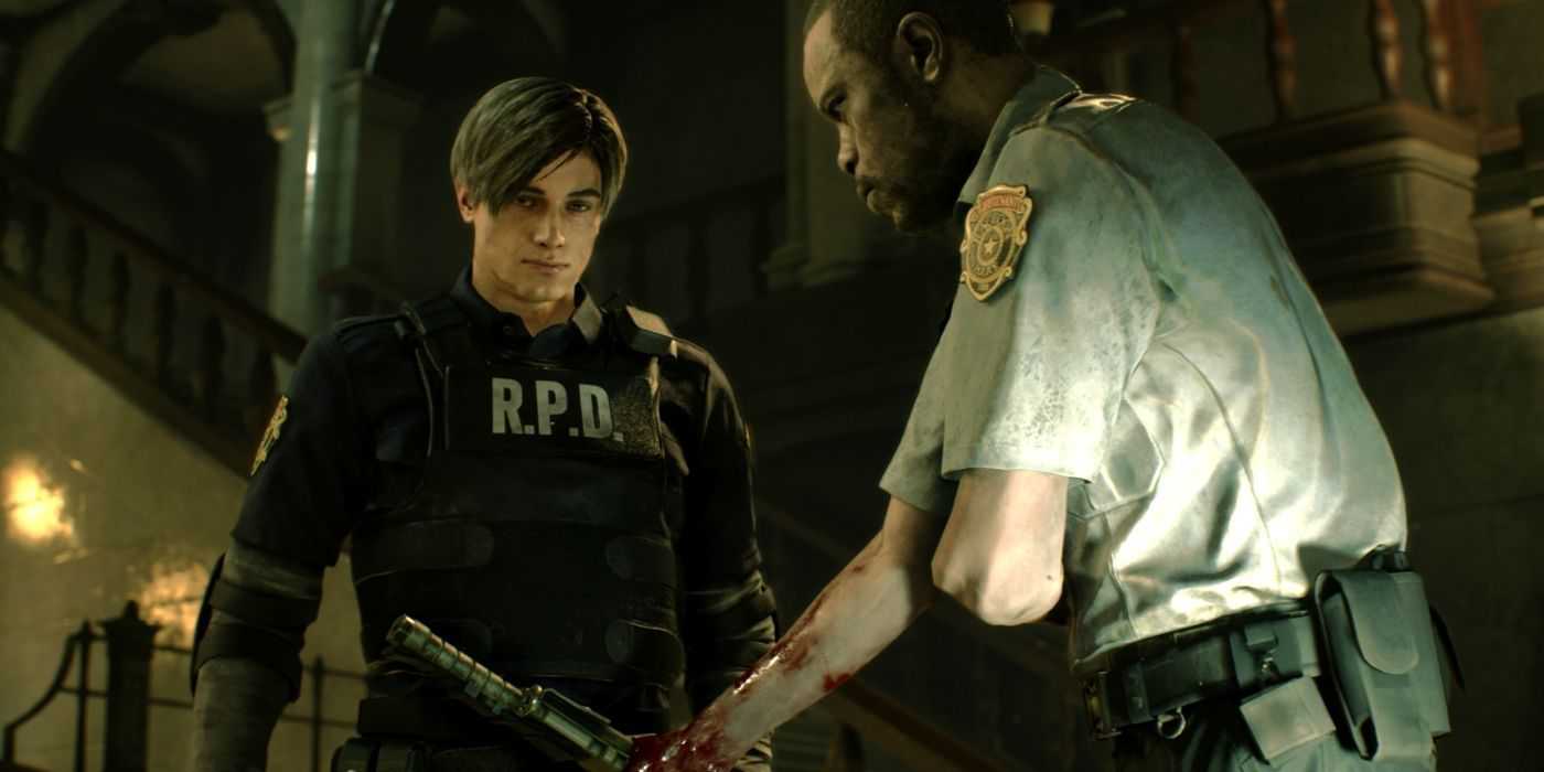 Resident Evil 2 Remake Leon Kennedy e Marvin Branagh