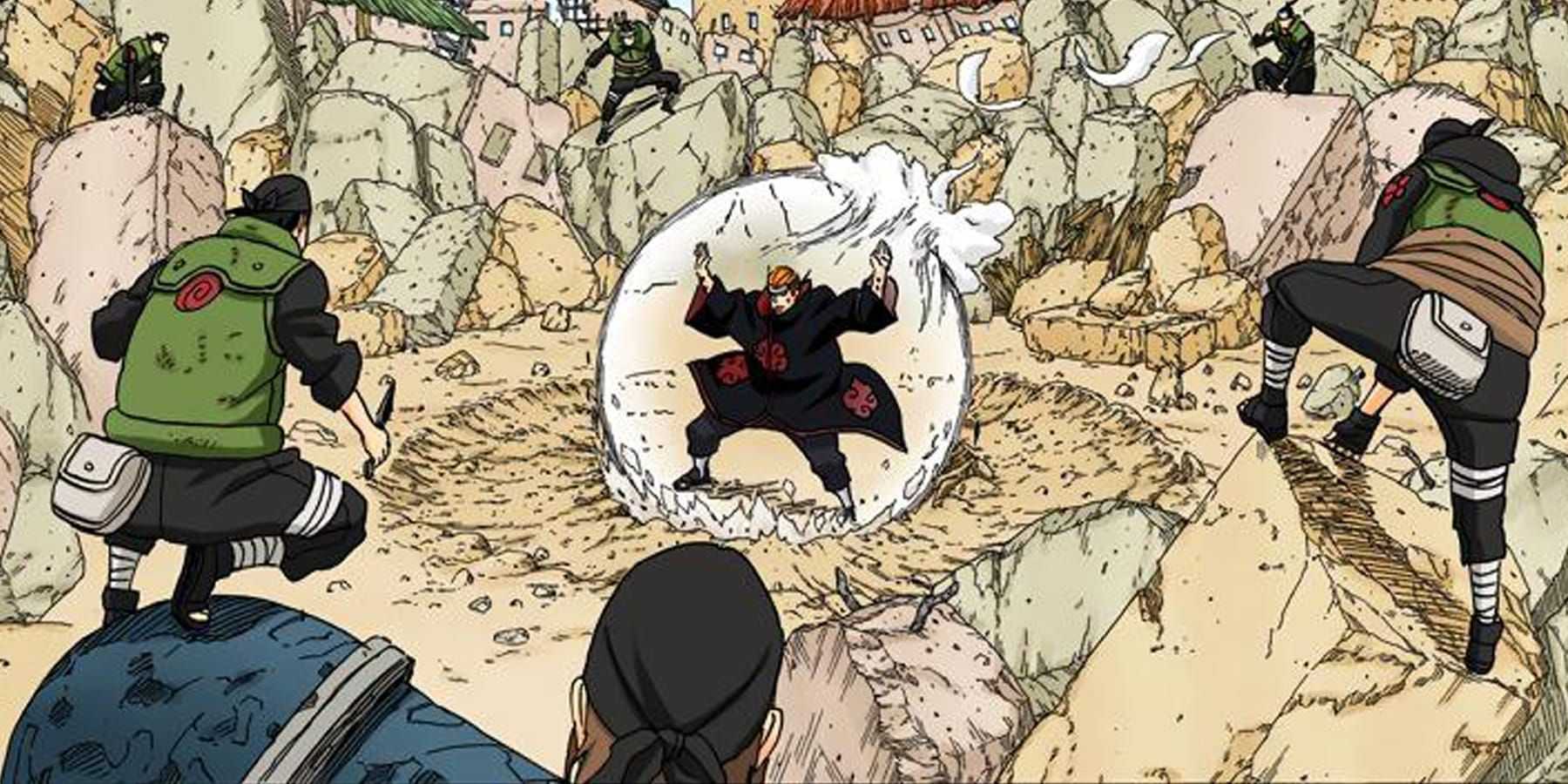 Naruto Pain vs Konoha Shinobi