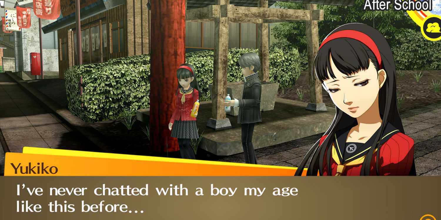 Yukiko Amagi talking with the protagonist