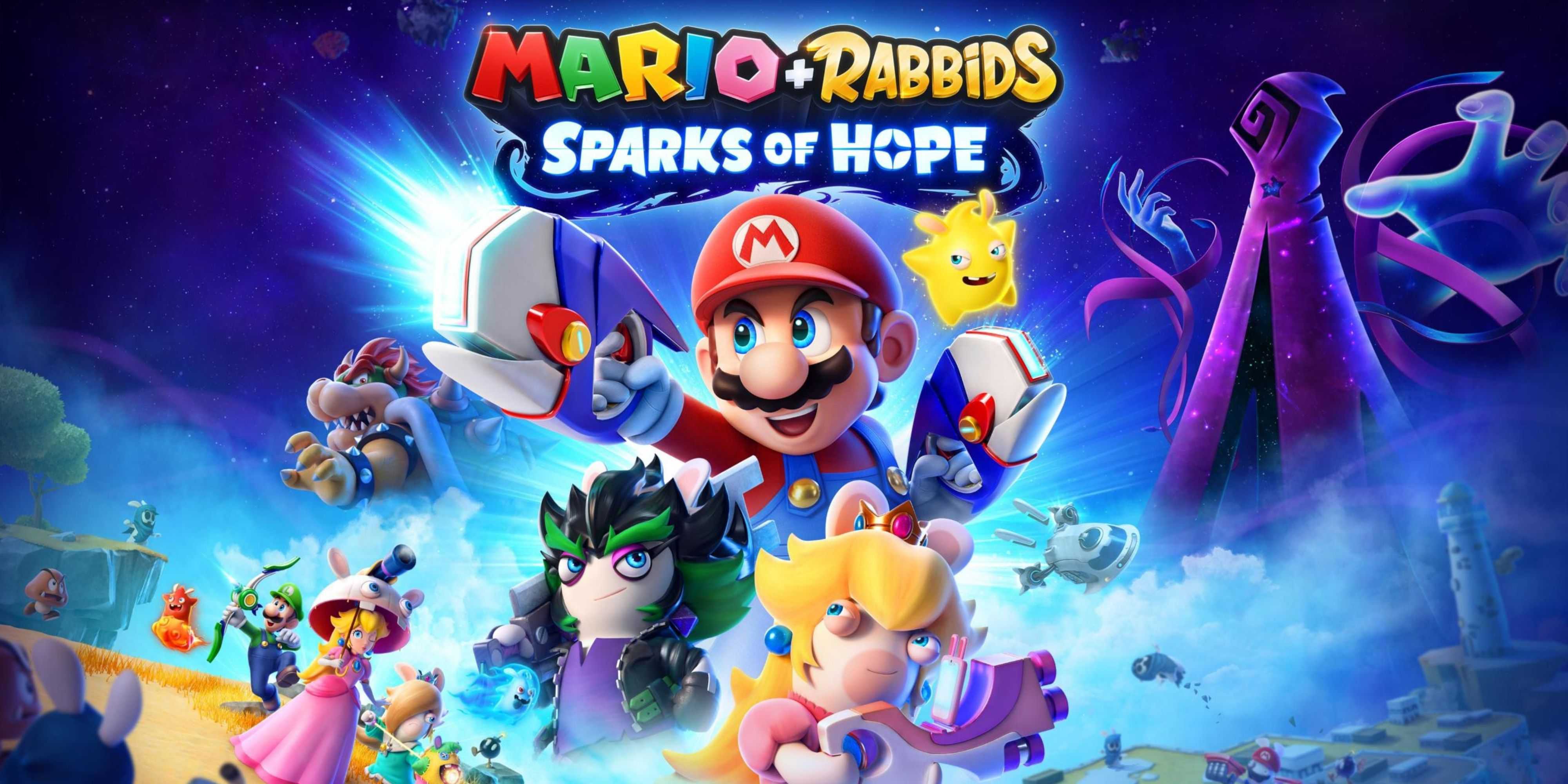 Mario + Rabbids Sparks of Hope título Bowser Luigi