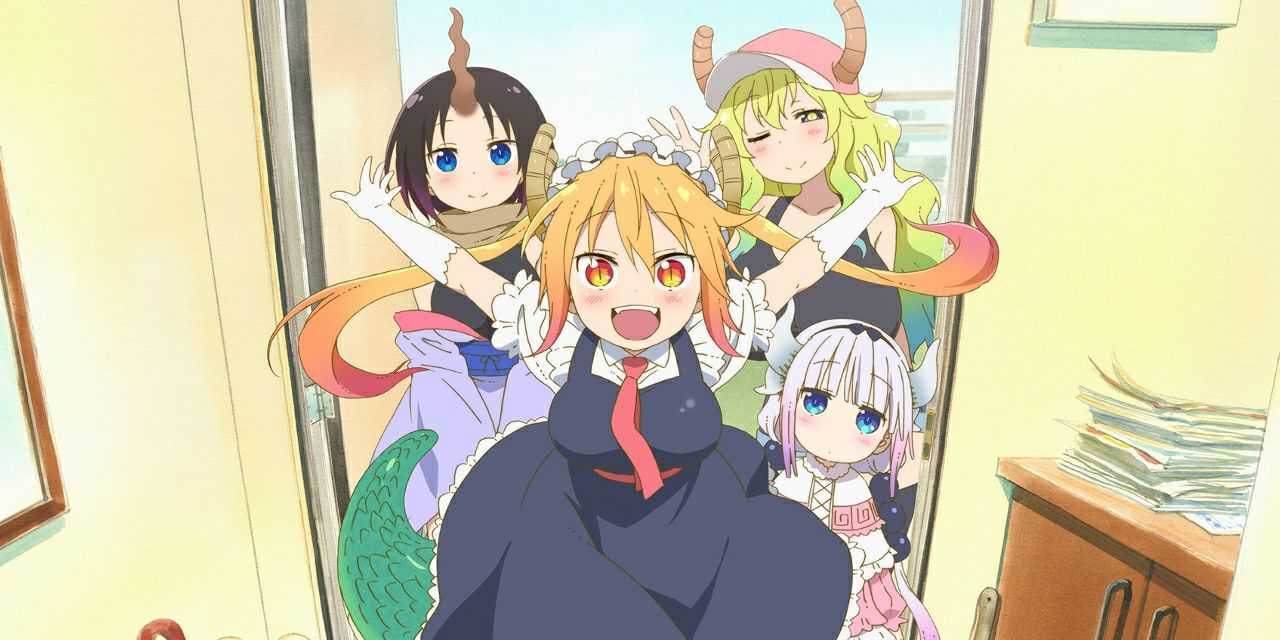 The lead characters from Miss Kobayashi's Dragon Maid