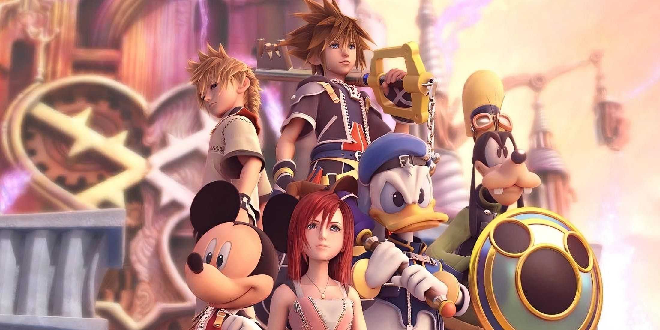 Kingdom Hearts 2 Sora Mickey Donald Pateta Roxas Kairi