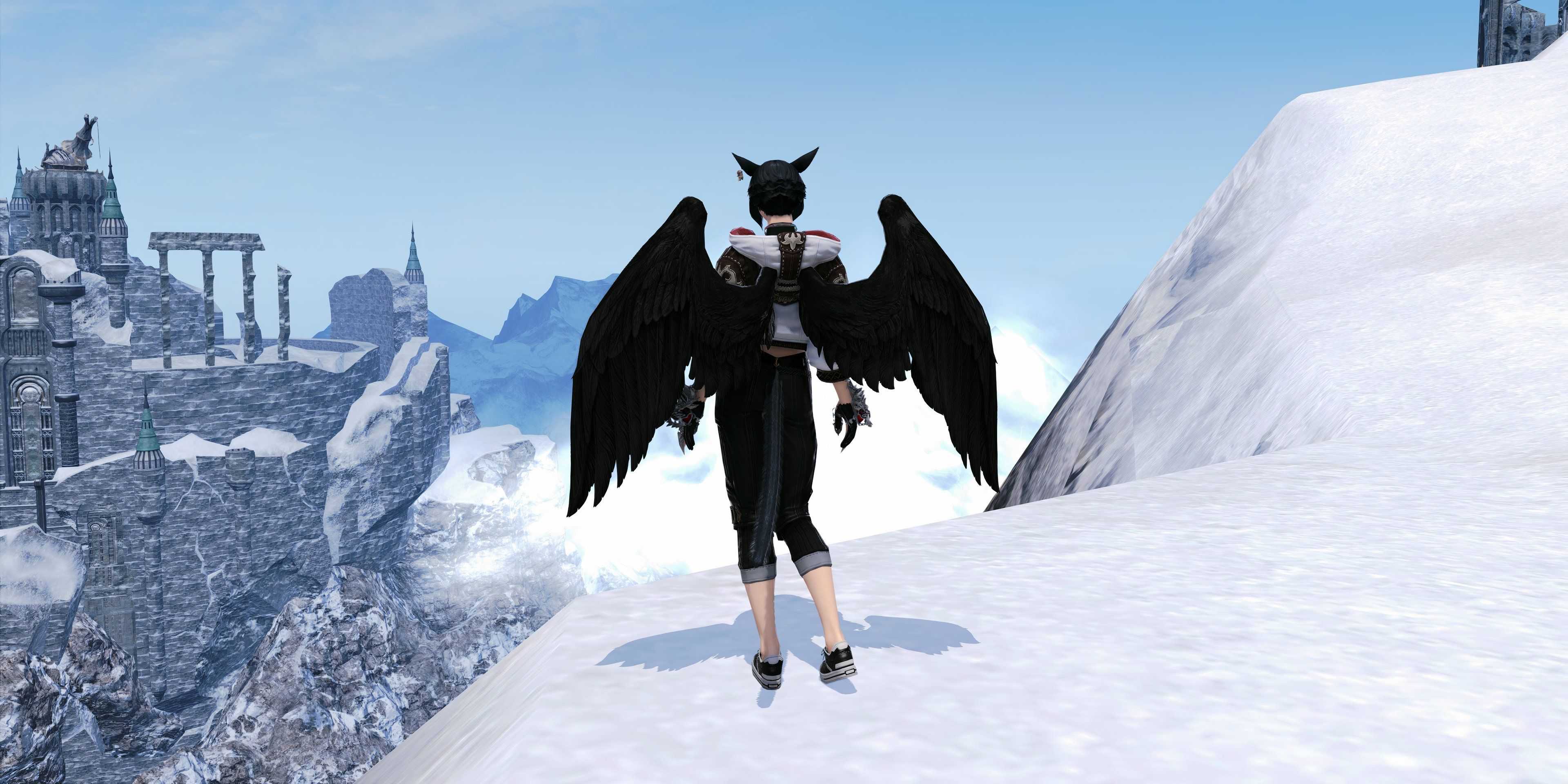 final fantasy 14 fashion accessory fallen angel wings back