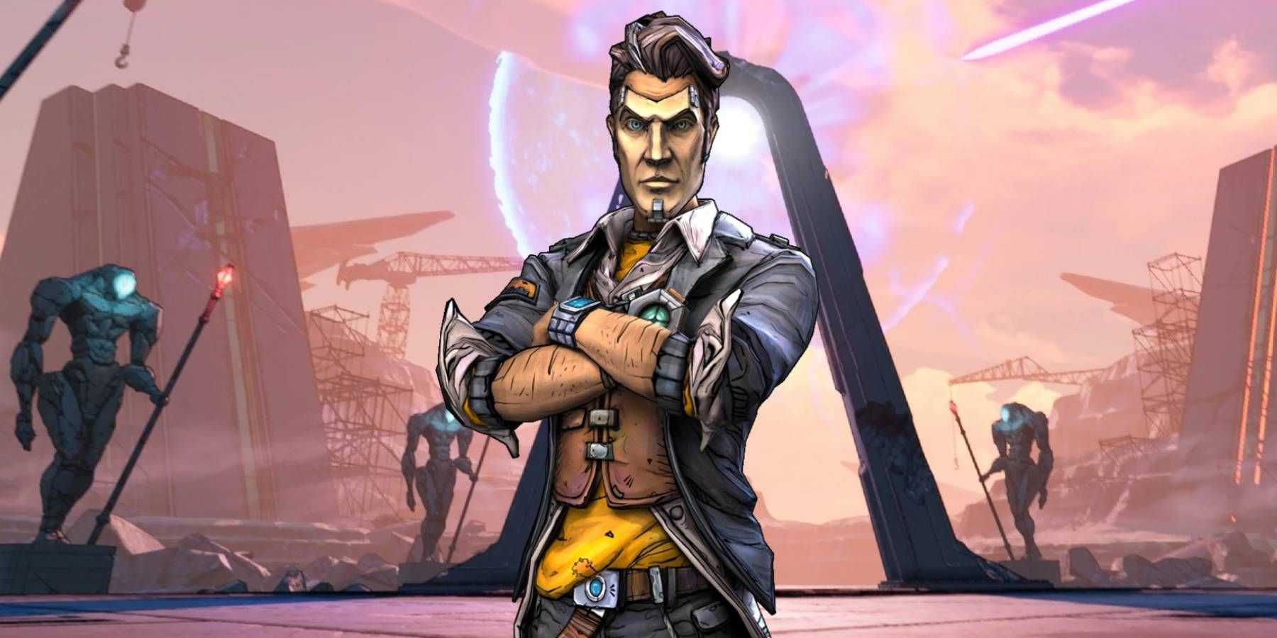 Handsome Jack in front of the Great Vault from Borderlands 3