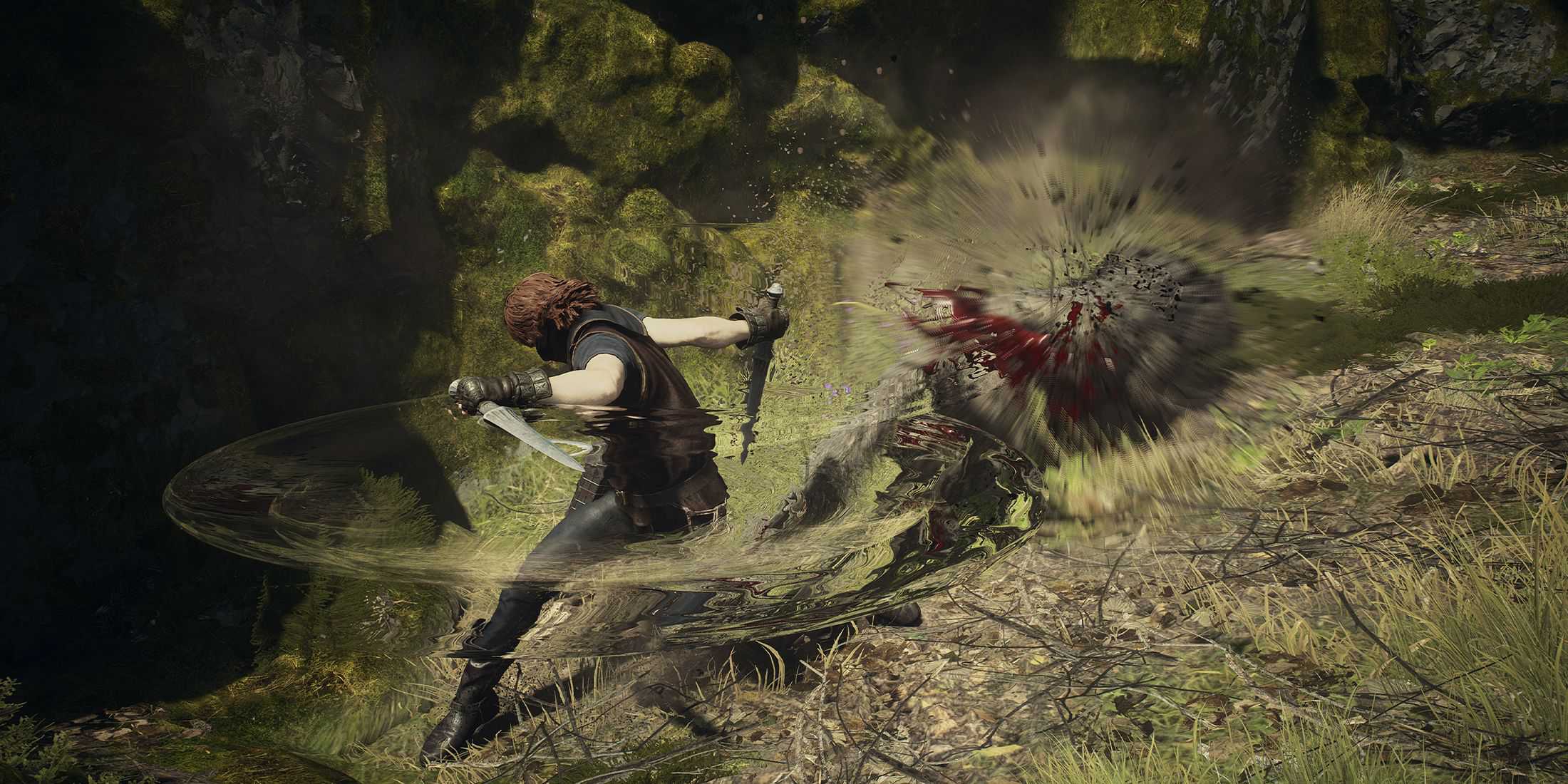 Dragon's Dogma 2 Thief doing a whirlwind attack