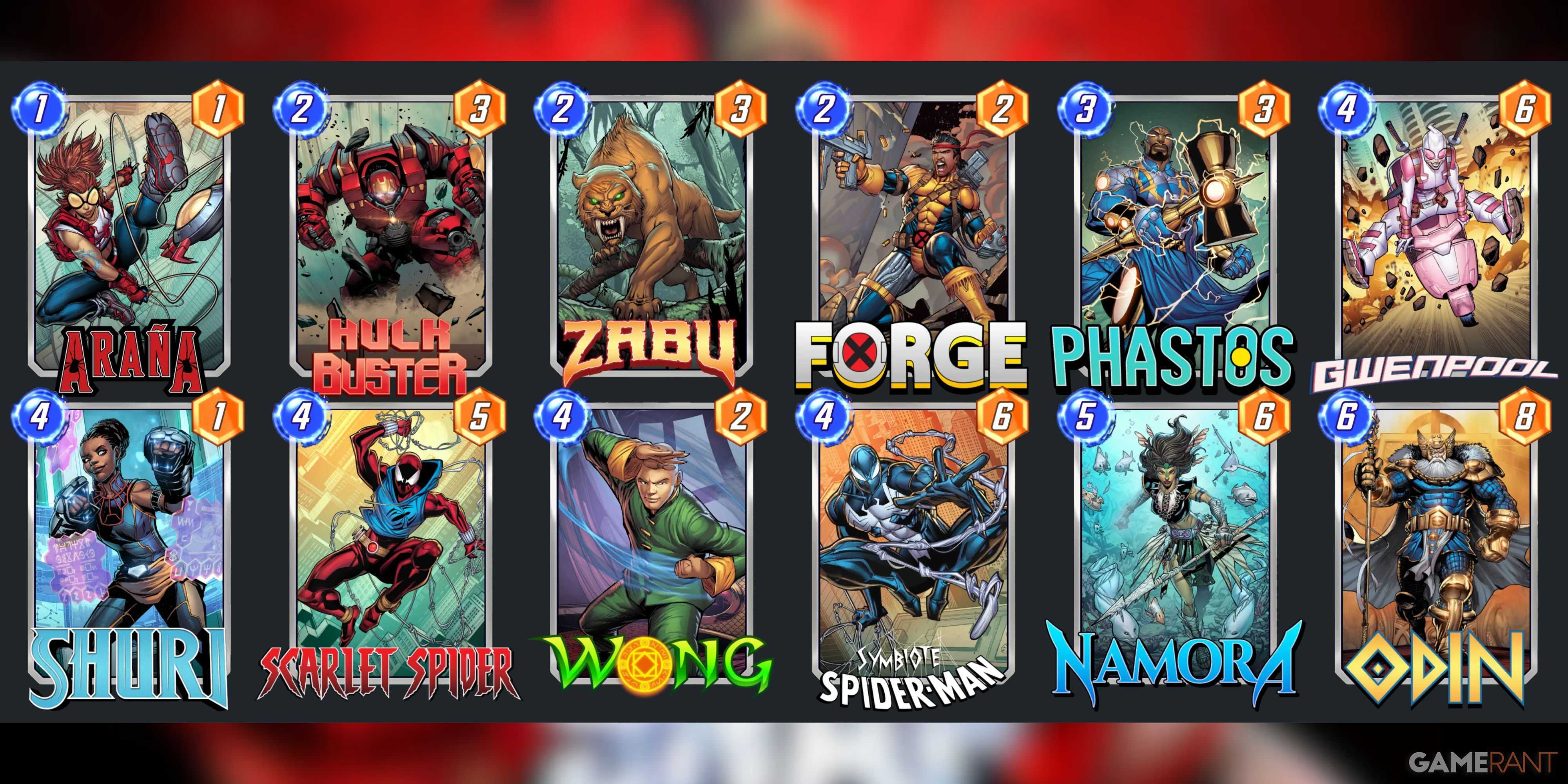 o melhor deck para aranha escarlate no marvel snap.