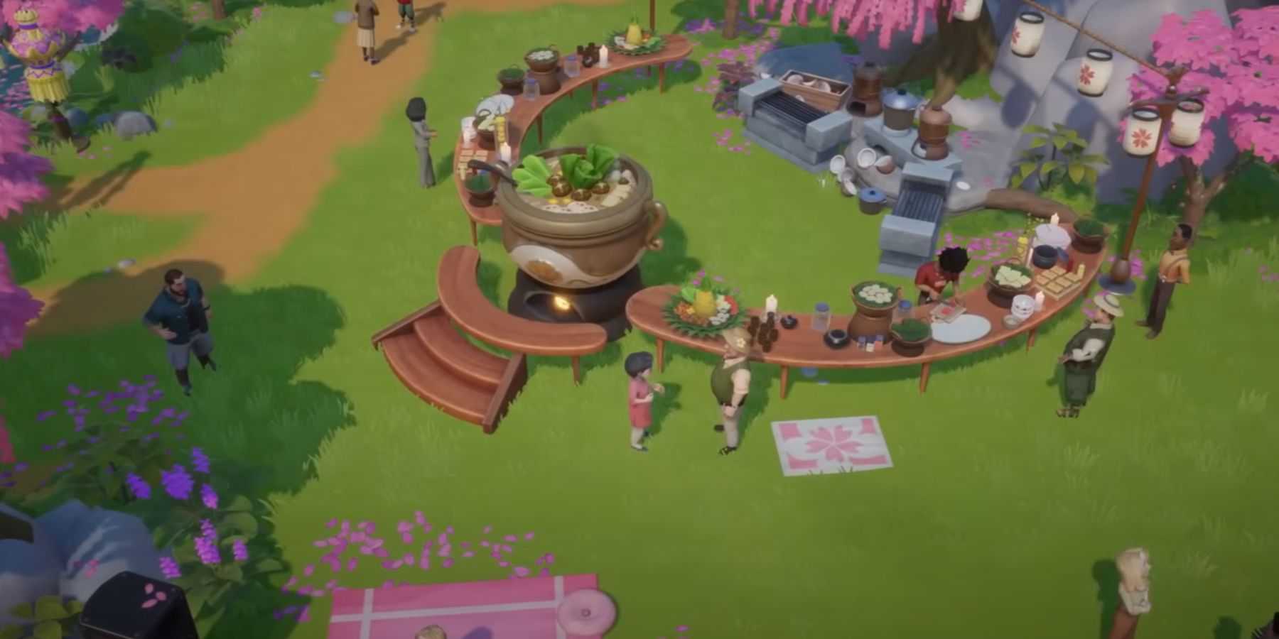 the potluck main event in the cherry blossom event in coral island.