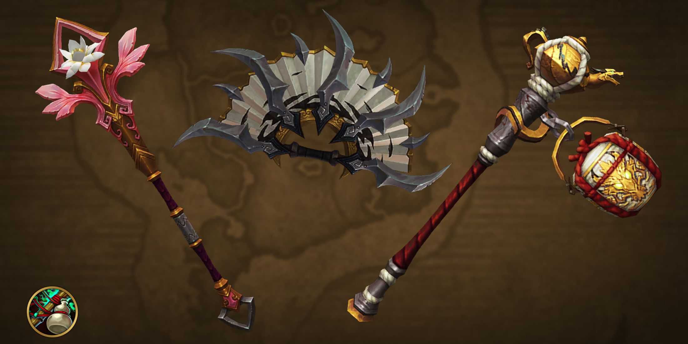 world of warcraft class ensembles weapons monk