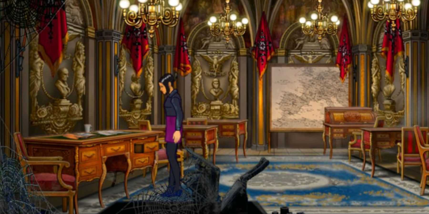 Broken Sword Director's Cut - Nico checking the desk