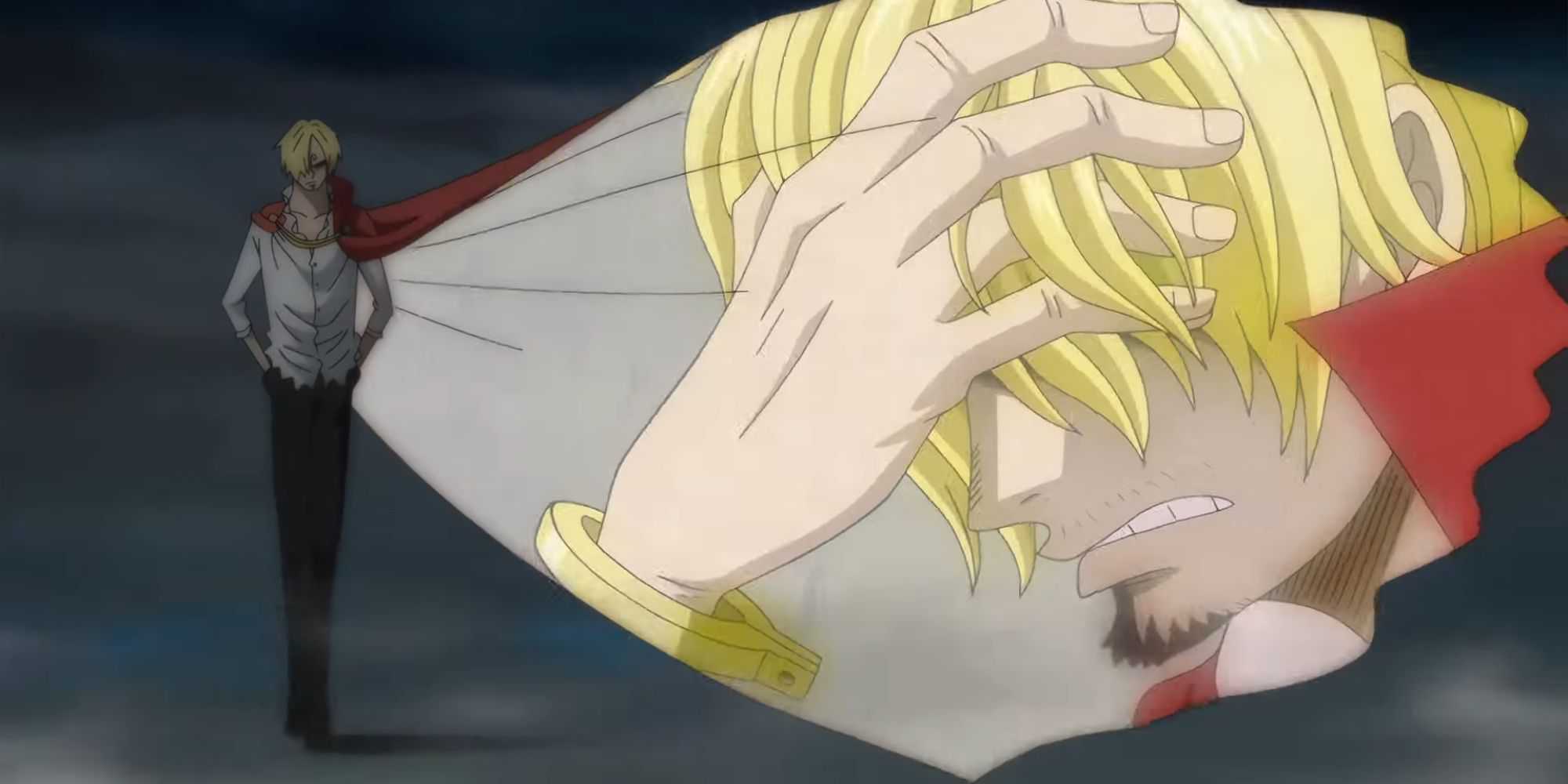 Sanji vestindo sua roupa real, na abertura 20 em One Piece