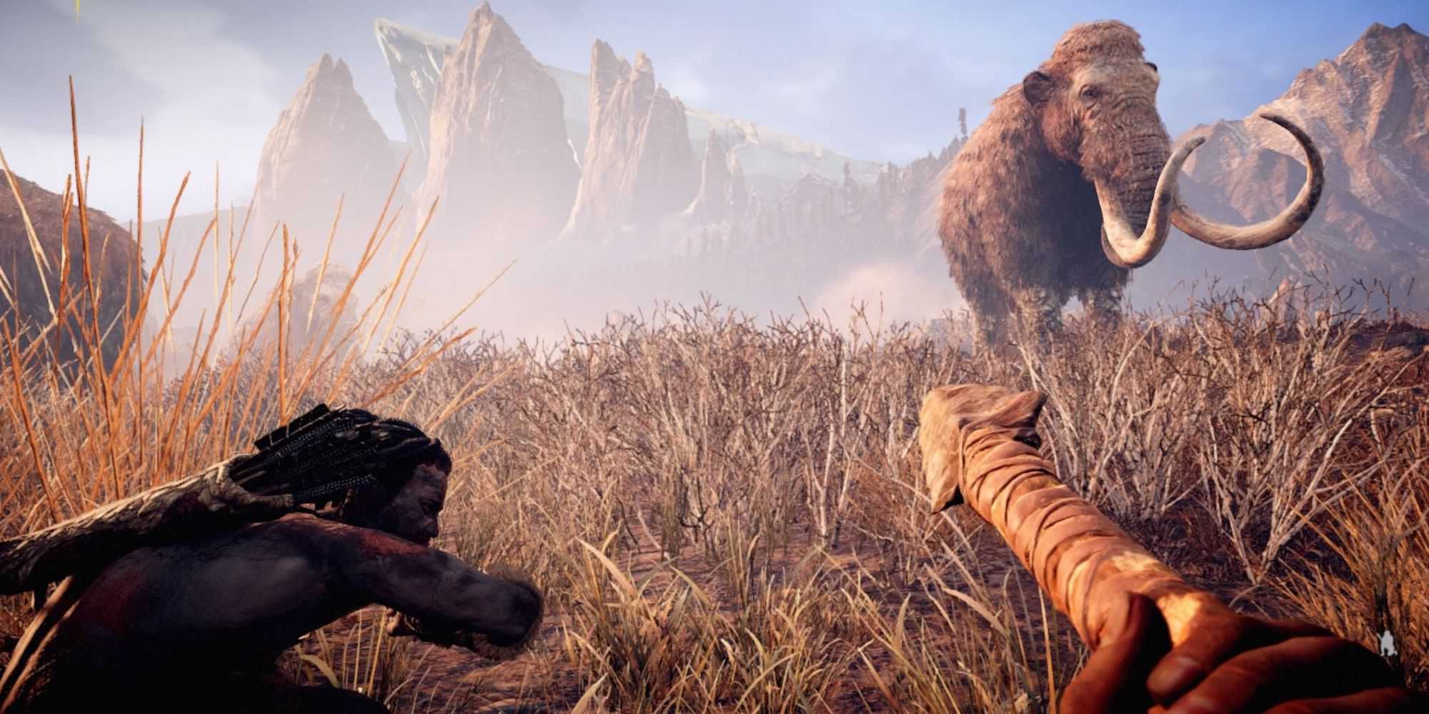 Hunting a wooly mammoth in Far Cry Primal