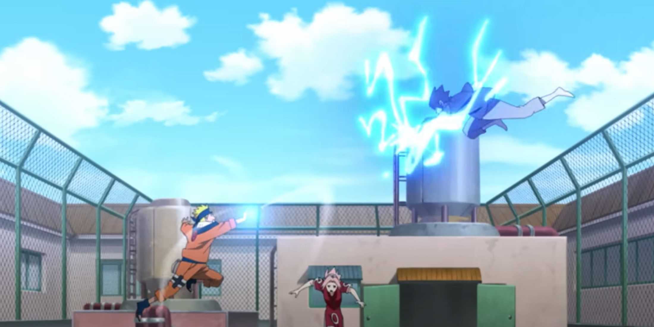 Naruto Sasuke Chidori Rasengan Konoha Hospital