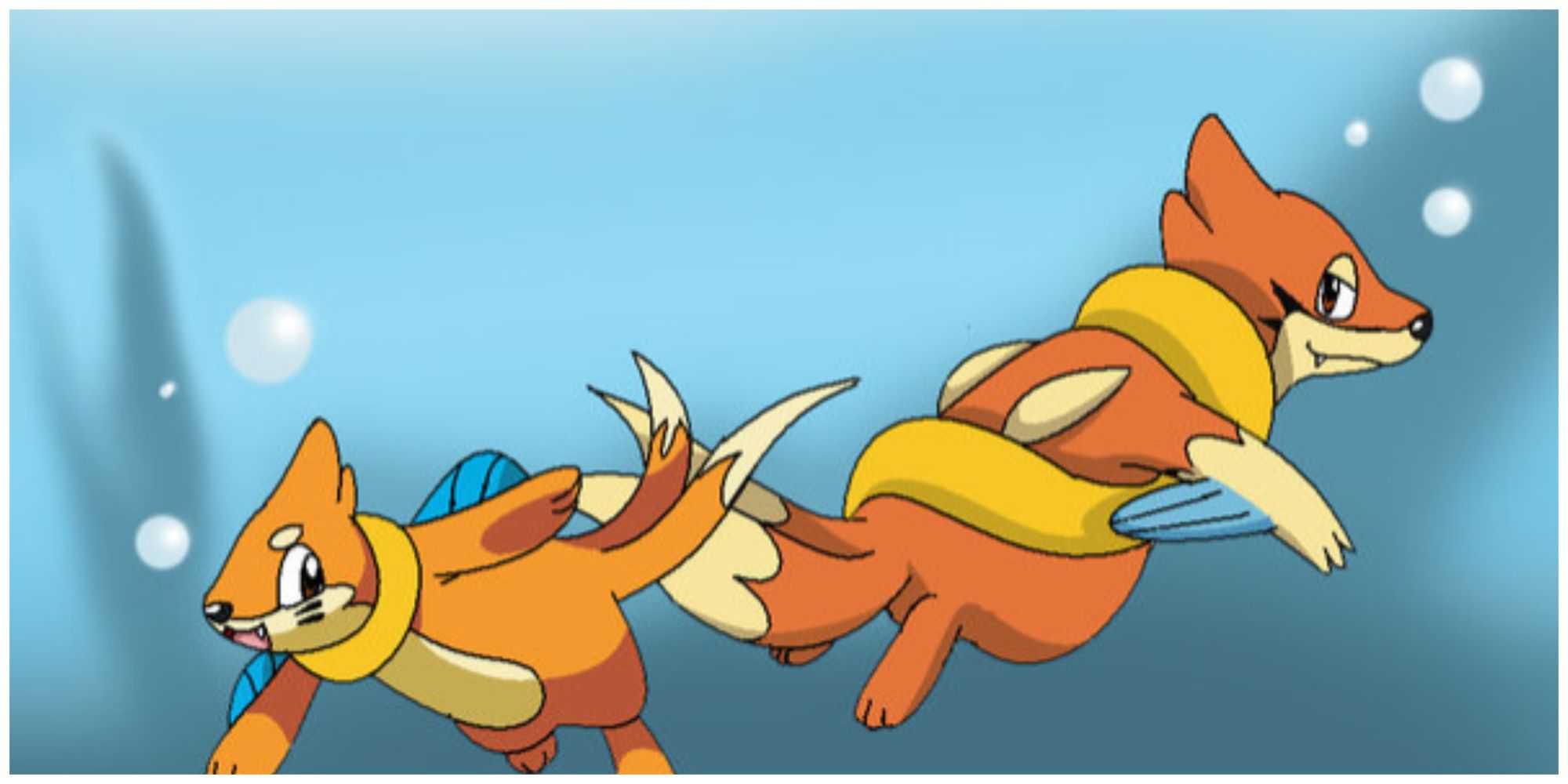 Pokemon Flotazel and Buizel