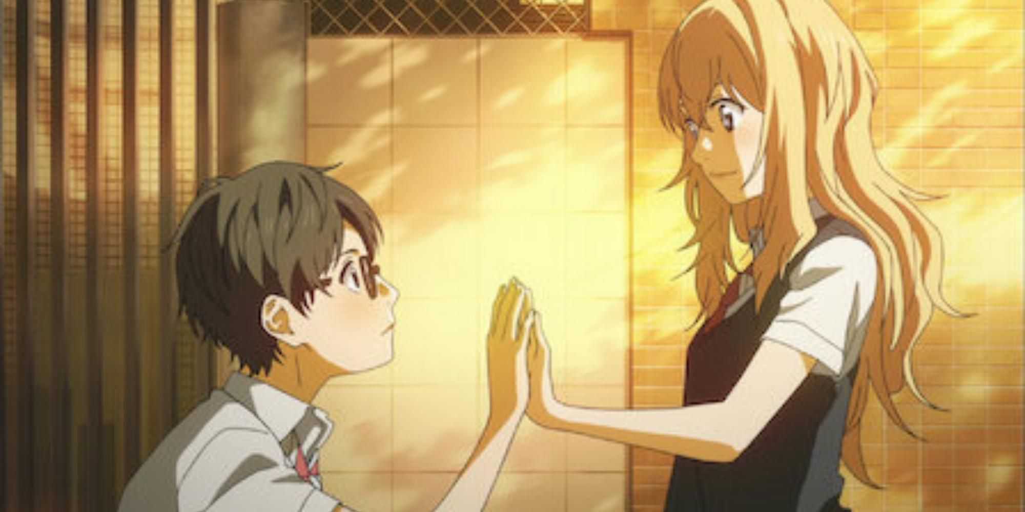 Kosei e Kaori em Your Lie em abril