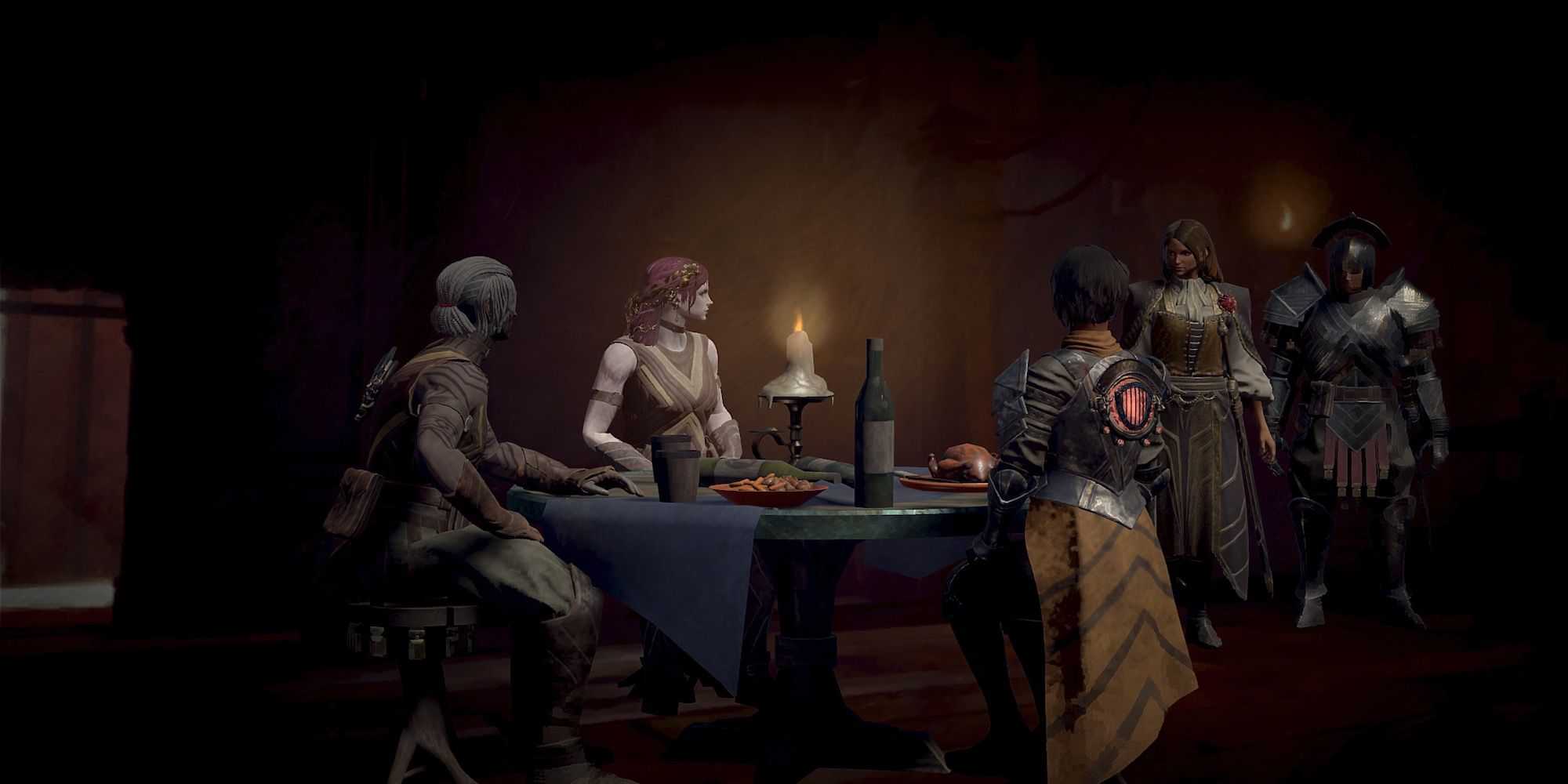 A cutscene featuring characters from Babylon's Fall