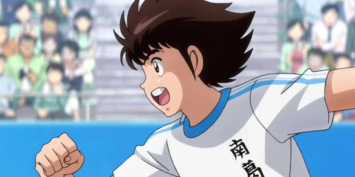 Tsubasa correndo com a bola