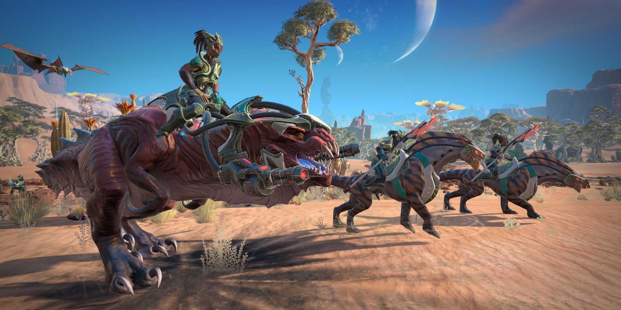 People on dinosaurs in Age Of Wonders: Planetfall