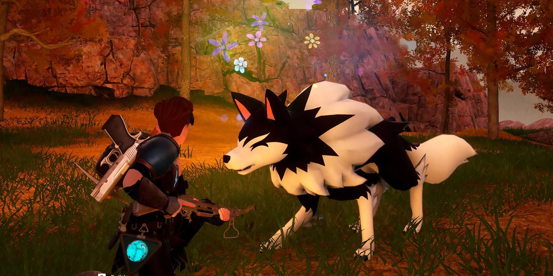 Palworld player with their pet Direhowl