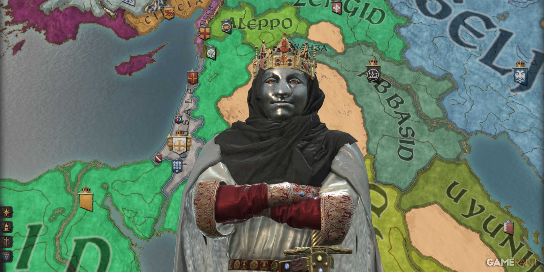 Crusader Kings 3 Rei Baudouin IV 'O Leproso' de Jerusalém